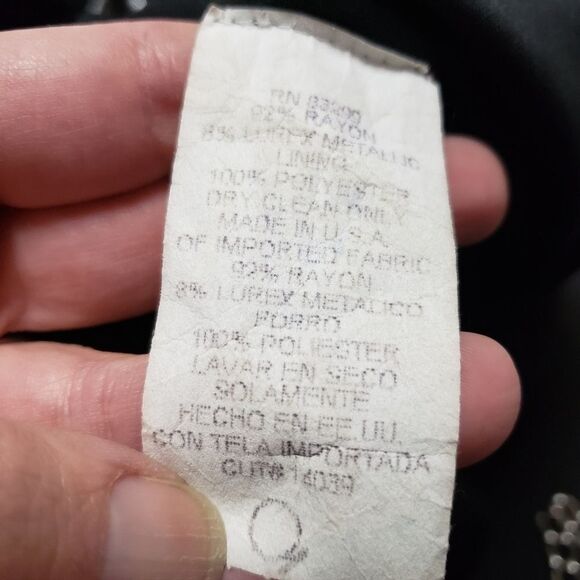 Long shimmery silver black party / new years dress - Picture 8 of 15